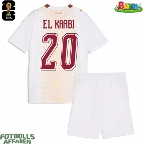 Marocko Ayoub El Kaabi #20 Bortaställ Barn VM 2026 Kortärmad (+ Korta byxor)